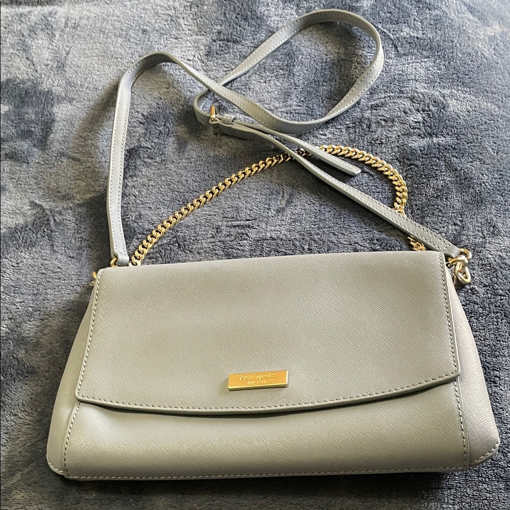 Kate Spade Pebble Leather Crossbody
 with gold chain